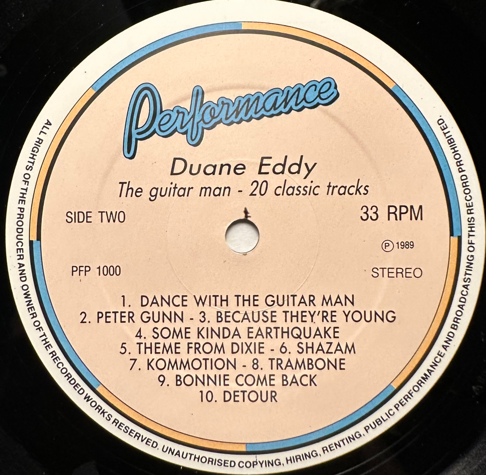 Duane Eddy - The Guitar Man - 20 Classic Tracks (Англия 1988г.)