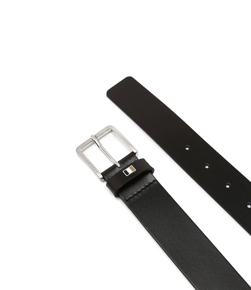 кожаный ремень ther-flag-e_sz35 BOSS BLACK - черный(50486839)