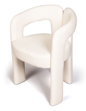 Полукресло Angie, ткань, велюр молочный