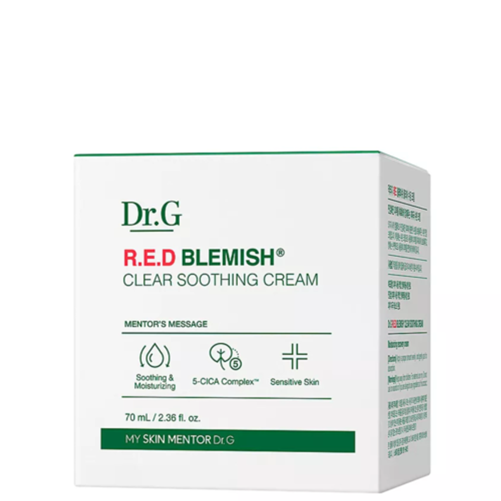 DR.G Крем успокаивающий для чувствительной кожи – R.E.D blemish clear soothing cream, 70мл