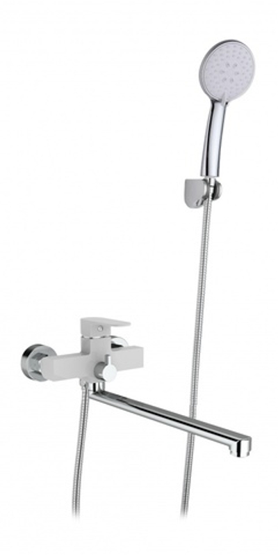 283541-F Смеситель од. для ванны дл. (БЕЛЫЙ) ViEiR (8/1шт)