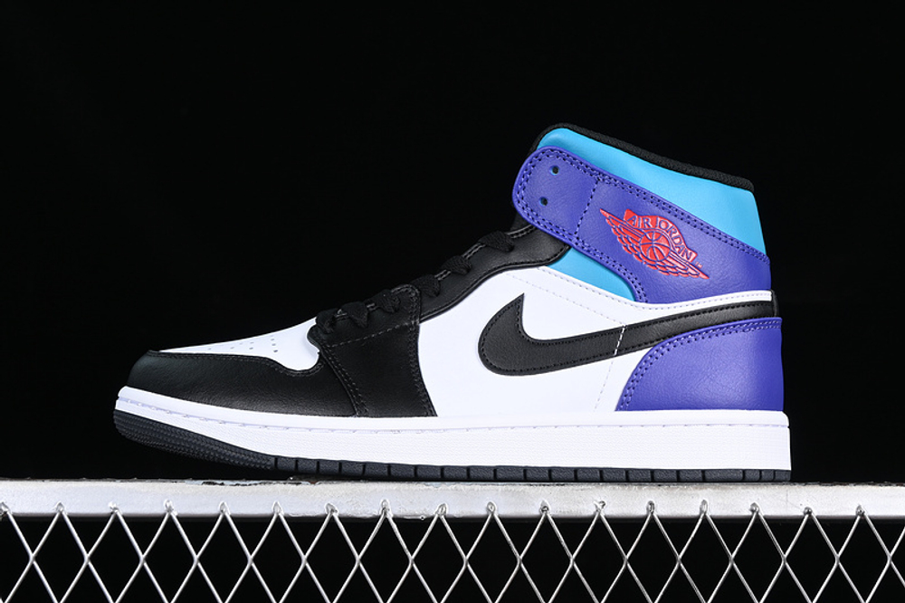 Купить кроссовки Air Jordan 1 Mid Teal Purple  в баскетбольном магазине futbasket.ru