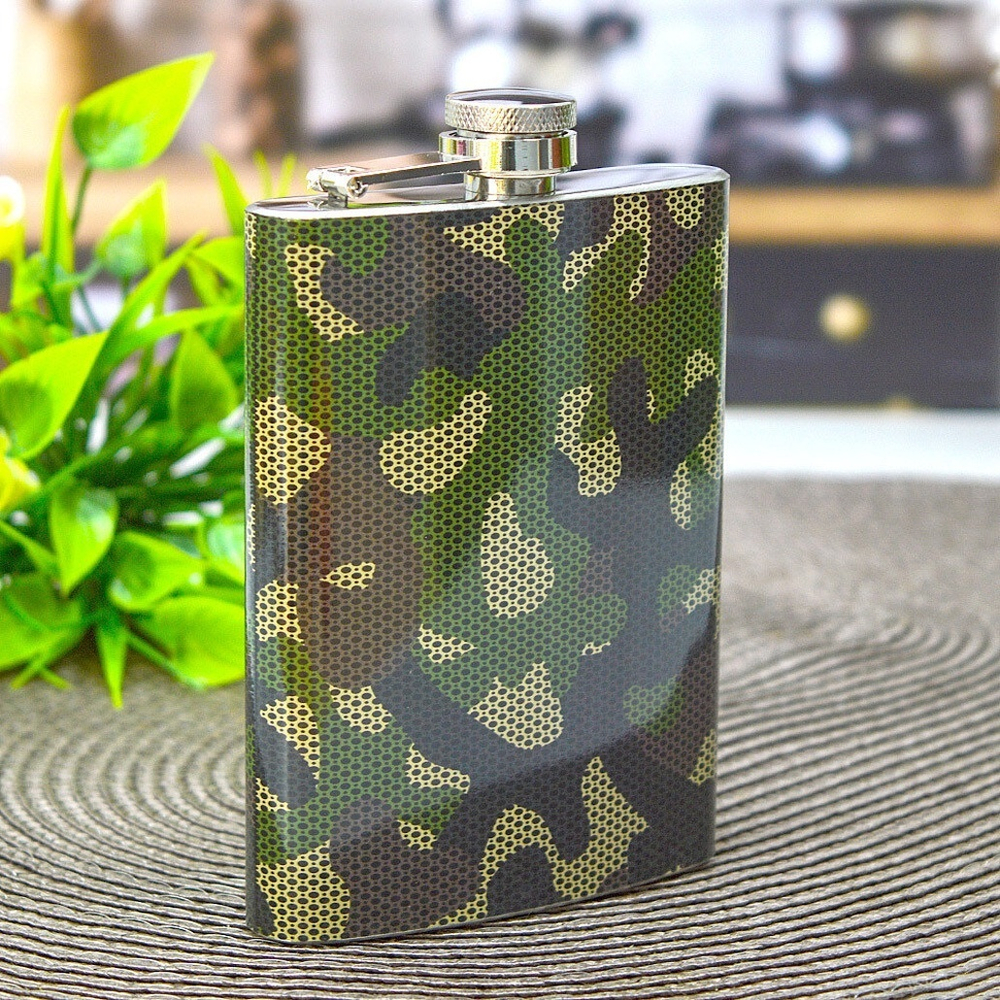 Фляжка 240мл "Камуфляж" нержавеющая сталь