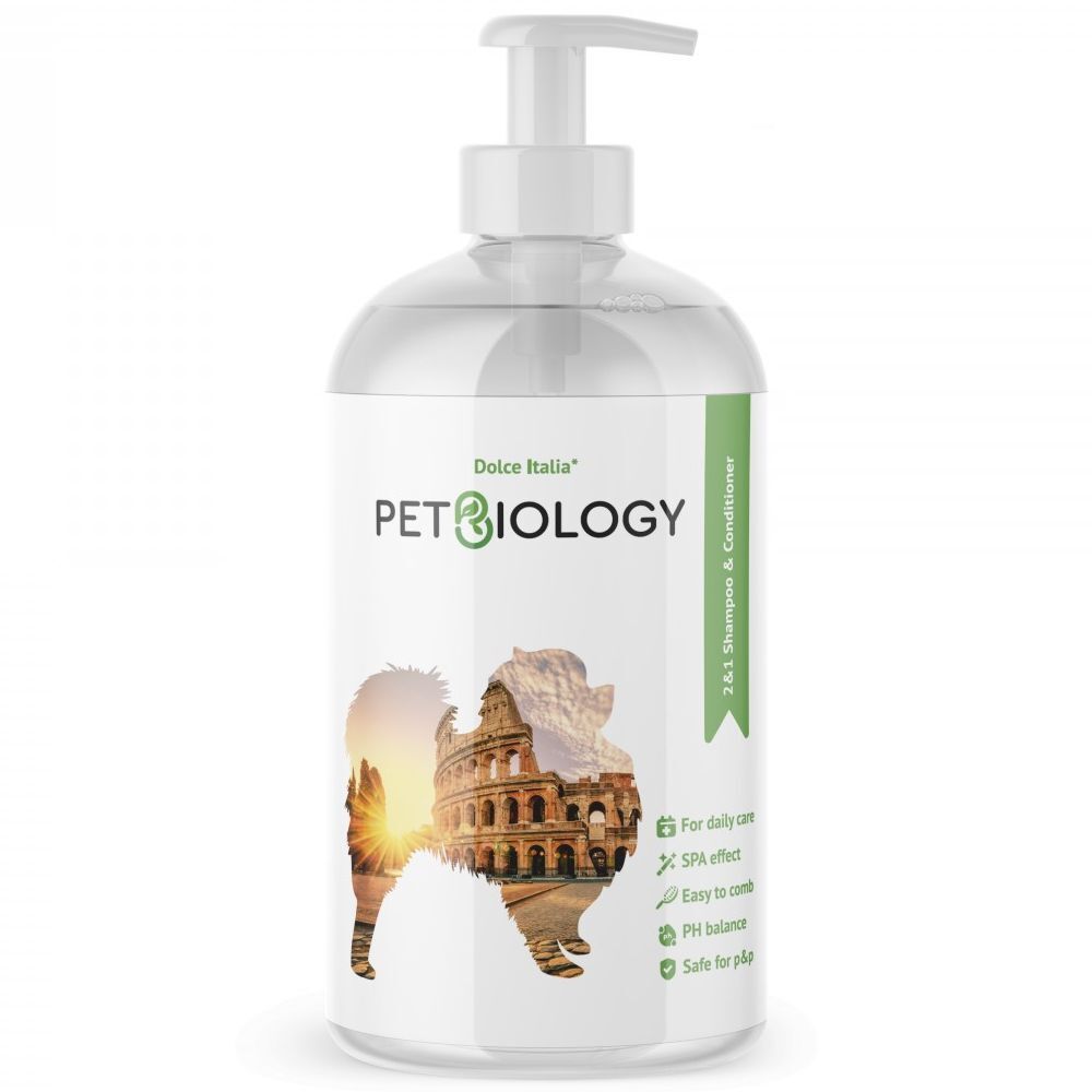 Шампунь и кондиционер PETBIOLOGY 2в1 для собак и щенков с 3-х месяцев, Италия, 300 мл
