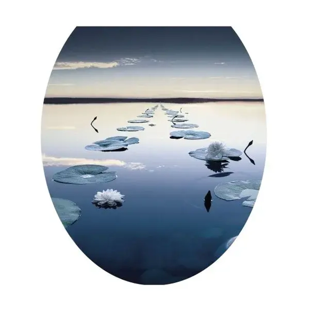 Сиденье жесткое с рис. Кувшинки