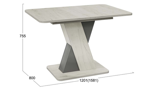 Стол обеденный раздвижной «Люксембург» Тип 3