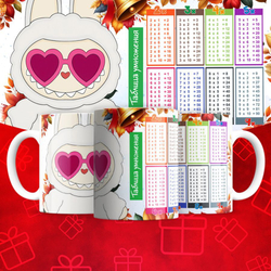 Лабубу с таблицей умножения