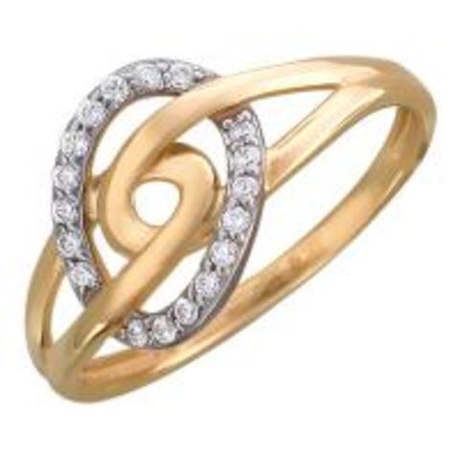 Кольцо из золота с фианитами