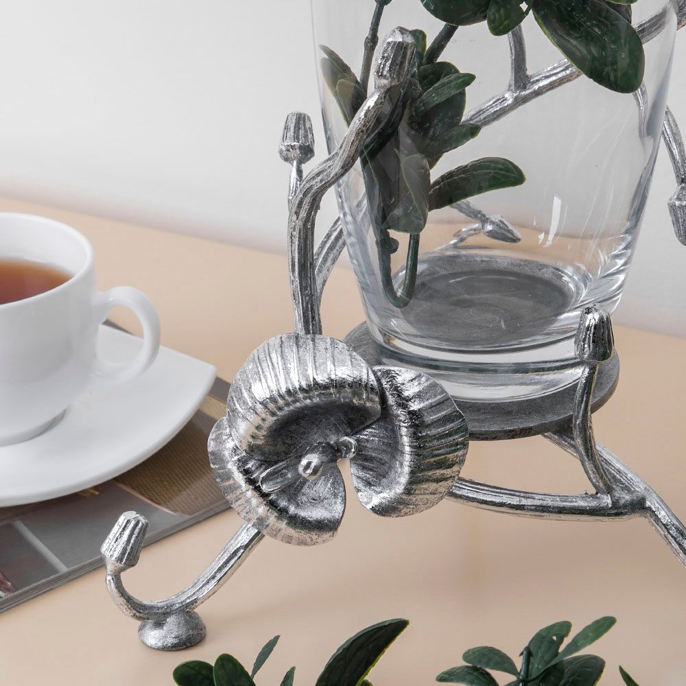 Ваза Орхидея Найс Античное серебро