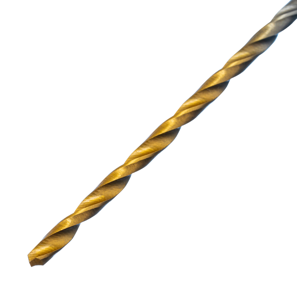 Сверло спиральное по металлу 2 х 86 мм Р6М5, Golden Tip, удлиненное, 2шт. Denzel