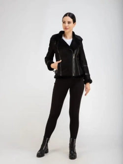 Дубленка авиатор натуральная короткая Турция