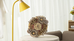 Настенные кварцевые часы с календарём Zodiac Wall Clock (Зодиак) от ROKR - Деревянный конструктор, сборная механическая модель, 3D пазл