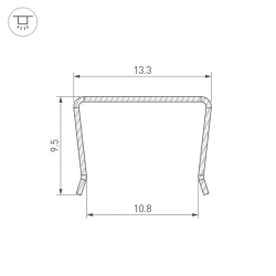 Профиль гибкий WPH-FLEX-1212-1000  (Arlight, Сталь) 062497