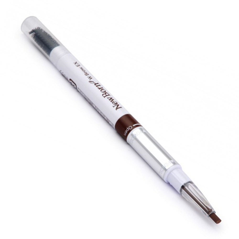 Подводка для бровей 3в1 (карандаш + пудра + щеточка) тон B7 Капучино Sana New Born W Brow EX