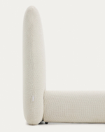 Кровать Martina со съемным чехлом из шенилла цвета экрю 180 x 200