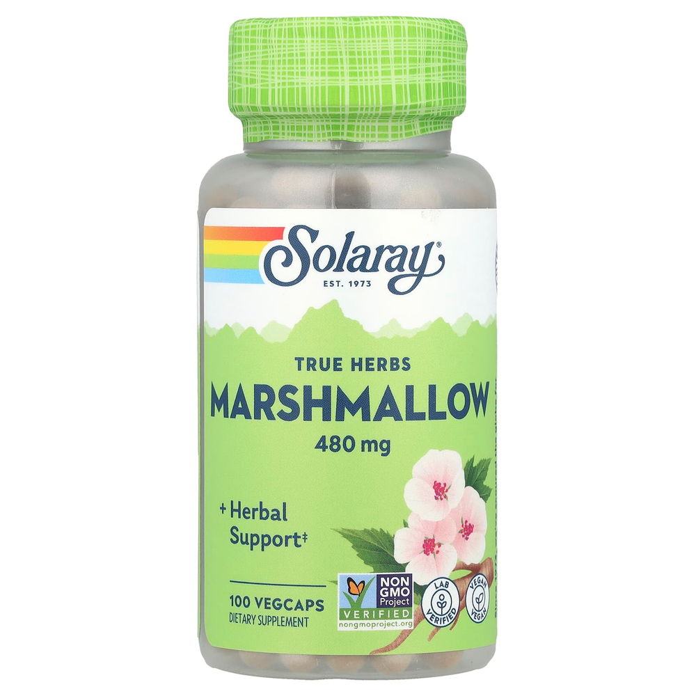 Solaray, True Herbs, зефир, 480 мг, 100 растительных капсул