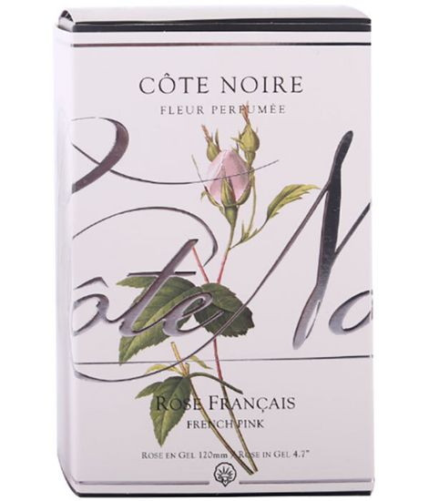 Ароматизированная розовая роза в прозрачной вазе, Cote Noire