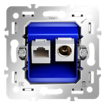 Механизм розетки TV+RJ45 кат. 6, S70