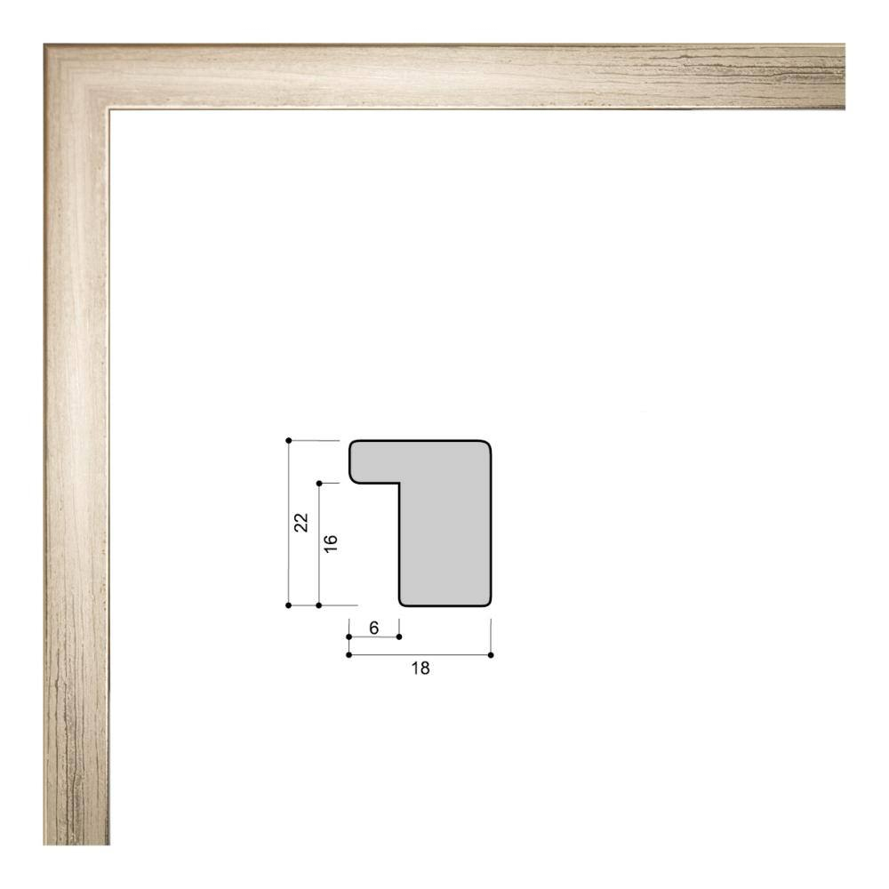 Фоторамка пластиковая 30х40 см, золото, фактура дерево, арт. 3040.119412