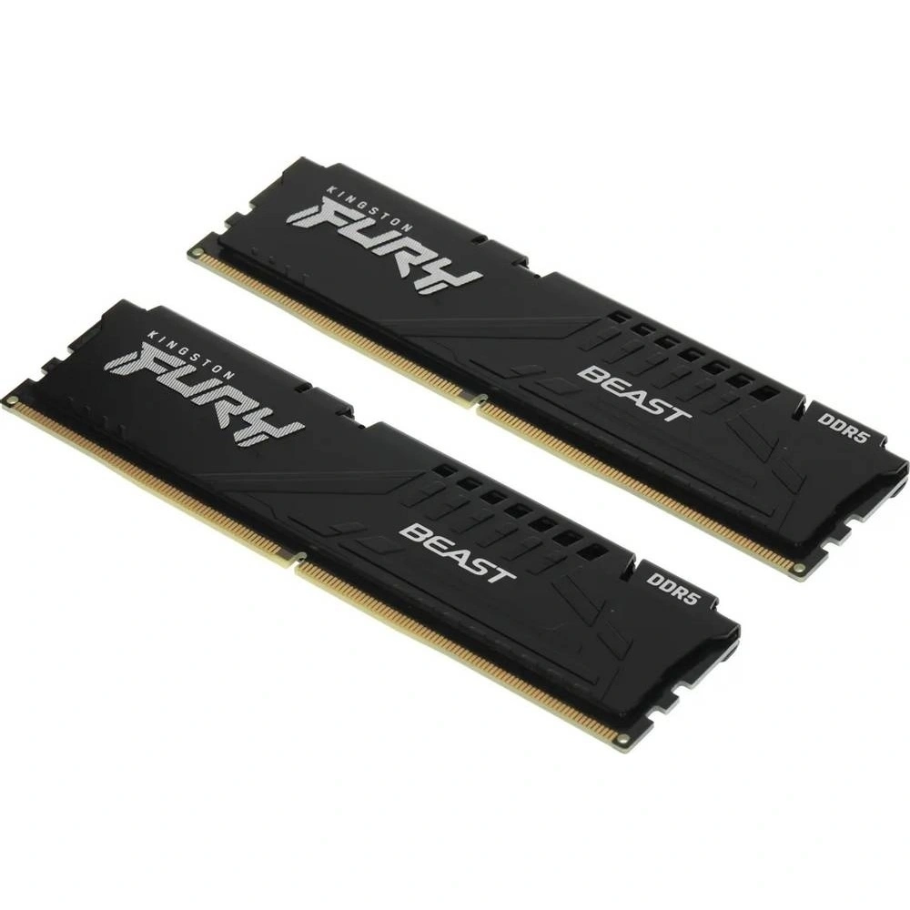 Память оперативная Kingston DDR5 2x32GB 5200MHz Fury Beast Black Expo RTL Gaming (KF552C40BB2K2-64)