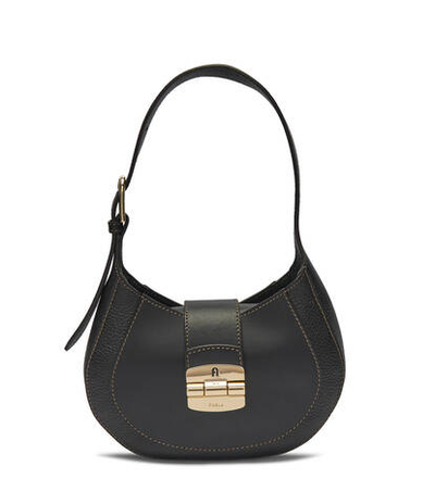 Кожаная сумка хобо furla club 2 s Furla - черный(WB01276 BX0053)