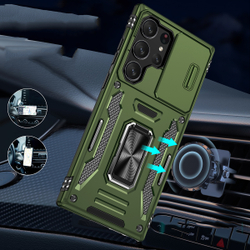 Чехол Safe Case с кольцом и защитой камеры для Samsung Galaxy S25 Ultra