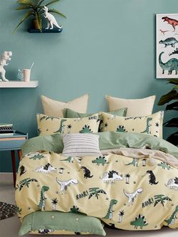 Постельное белье Сказка "Creeper/Creeper (компаньон)" семейное Наволочка 50х70 см 2 шт Простынь 240х215 см Пододеяльник 145х215 см(2шт) , перкаль