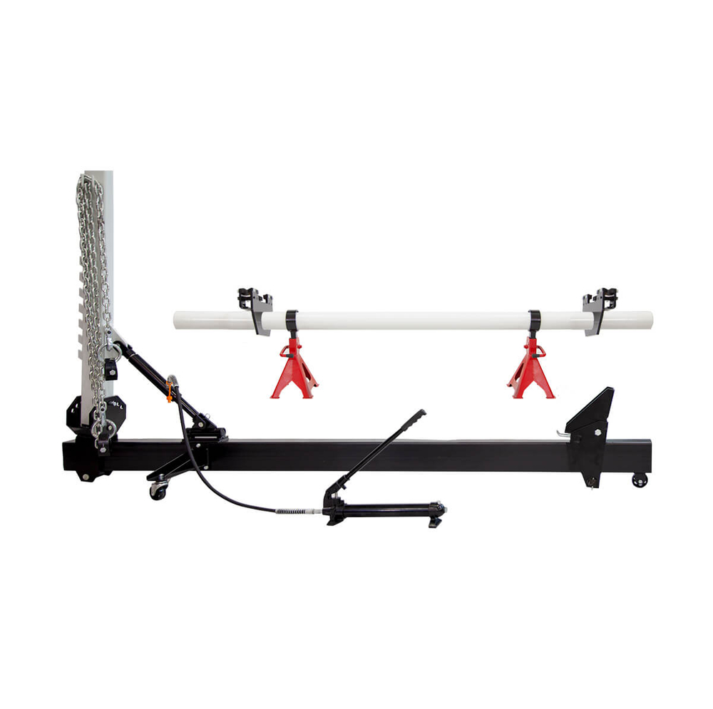 WDK-80700 Стапель кузовной, подкатной. Для мелкого и среднего кузовного ремонта легковых автомобилей. Усилие выправки до 10 тонн. Вес 200кг