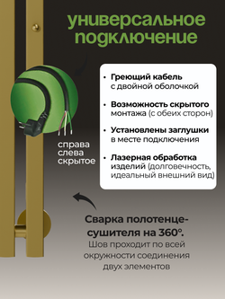Полотенцесушитель электрический золото матовое 90 x 18 вертикальный Marco PRO 4