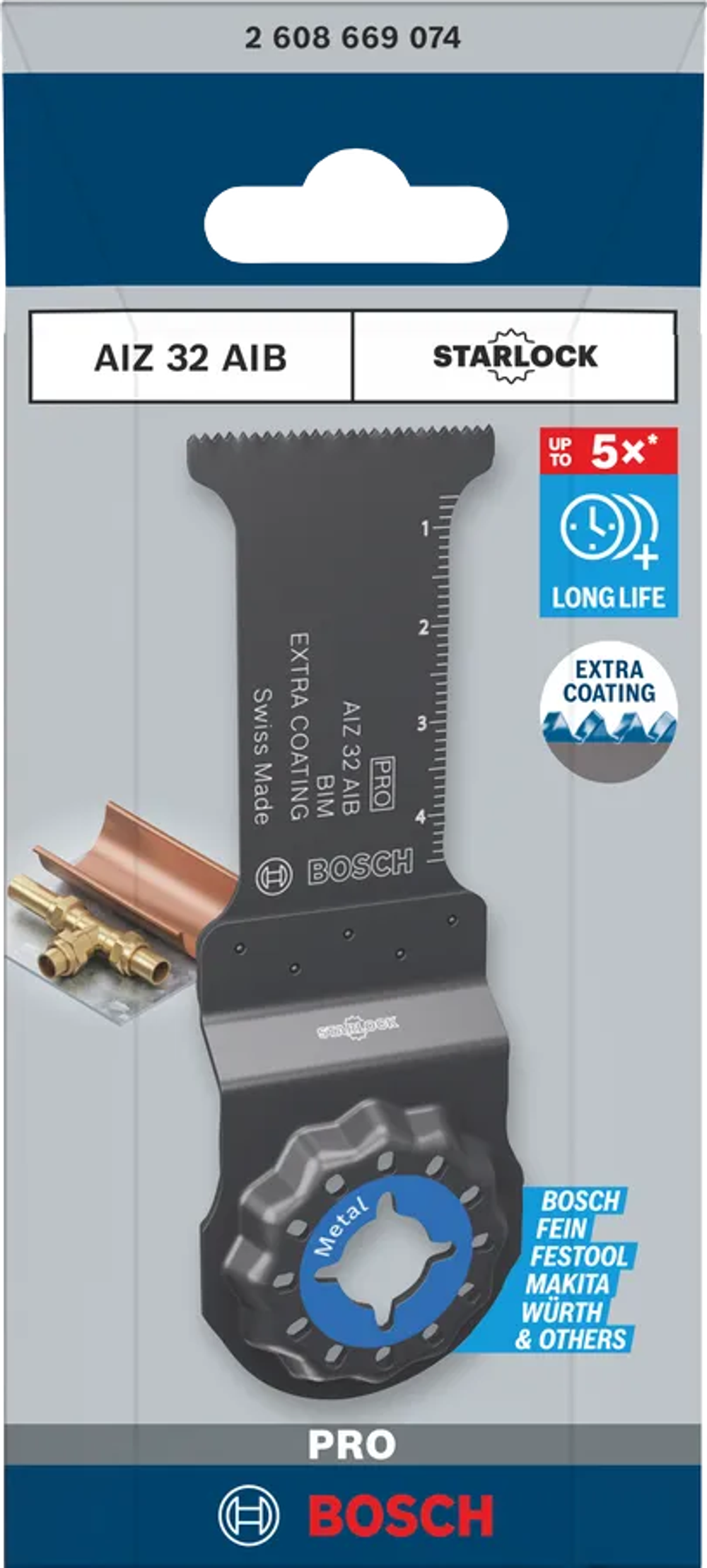 Погружное полотно 32x30 мм Metal PRO Starlock BIM AIZ 32 AIB BOSCH 2608669074