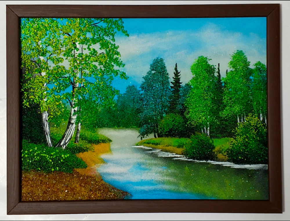 Картина " Тихая река" 43-33см