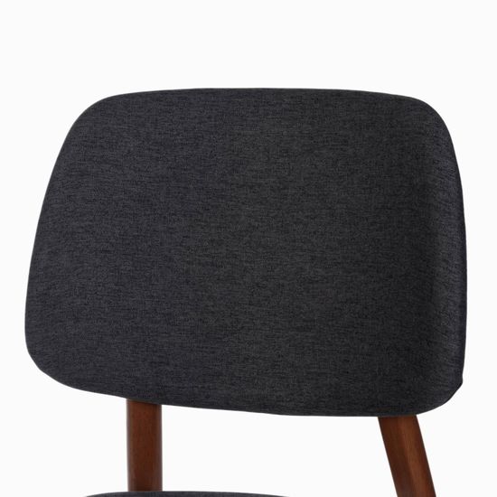 Стул Mercy деревянный с сиденьем из серой ткани 