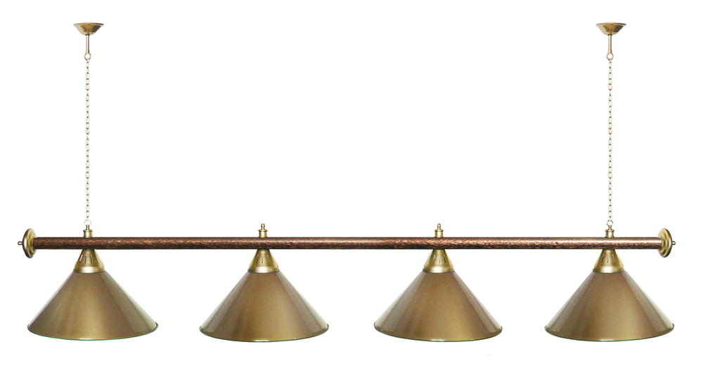 Лампа STARTBILLIARDS 4 пл. (плафоны золотые,штанга золотая,фурнитура золото)