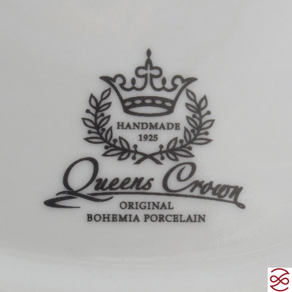 Блюдо для хлеба на ноге Queen's Crown Роза перламутр 35 см