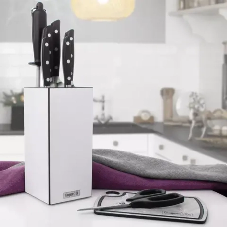 Подставка для кухонных ножей 11х11х24см ComposeEat Elegance белый