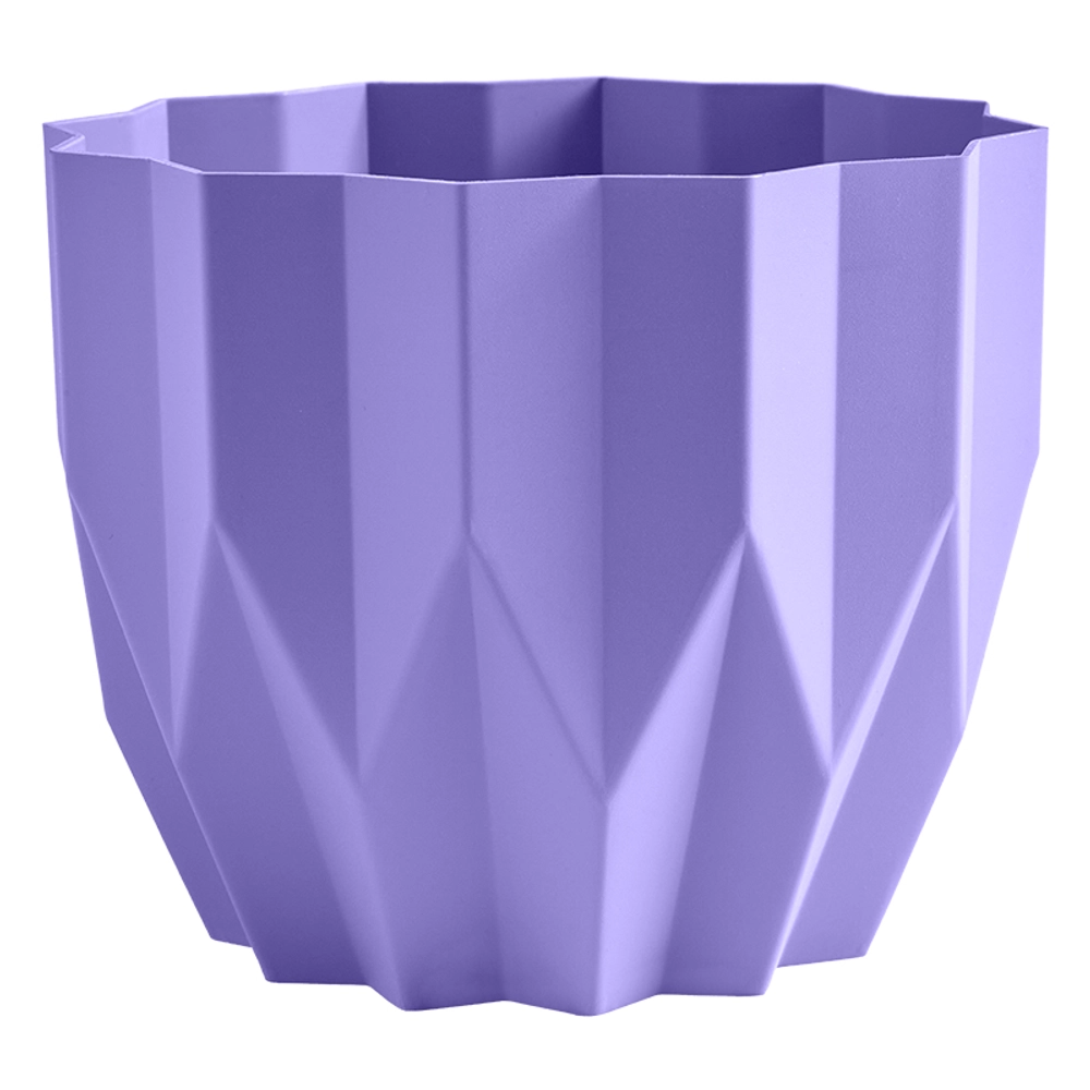 Кашпо для цветов пластиковое 0,8л d-13см «Геометрия» Лаванда