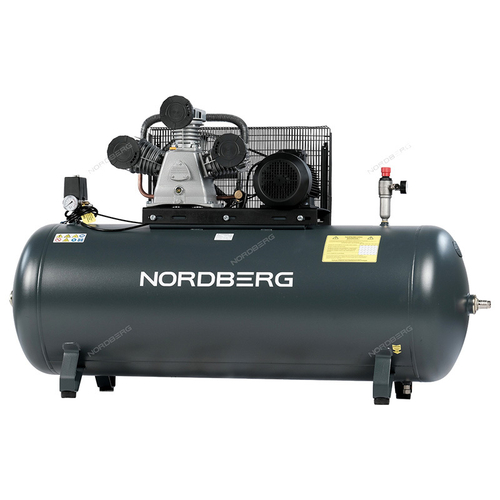NORDBERG (NCP500/950) Компрессор поршневой с ременной передачей 380В, ресивер 500л, 950л/мин