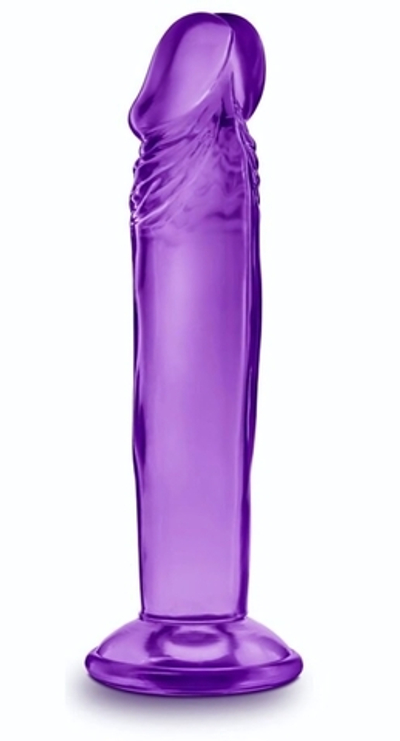 Фиолетовый анальный фаллоимитатор Sweet N Small 6 Inch Dildo With Suction Cup - 16,5 см. (Цвет: фиолетовый)