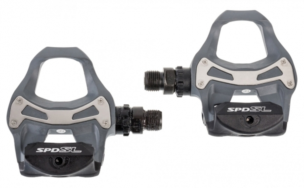Педали Shimano, R550, б/отражат., с шипами, серый, инд.уп EPDR550G