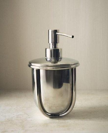 ZARA HOME МЕТАЛЛИЧЕСКИЙ ДОЗАТОР ДЛЯ ЖИДКОГО МЫЛА, СЕРЕБРЯНЫЙ