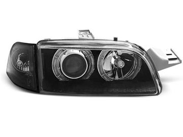 Передние фары Fiat Punto 1 angel eyes black