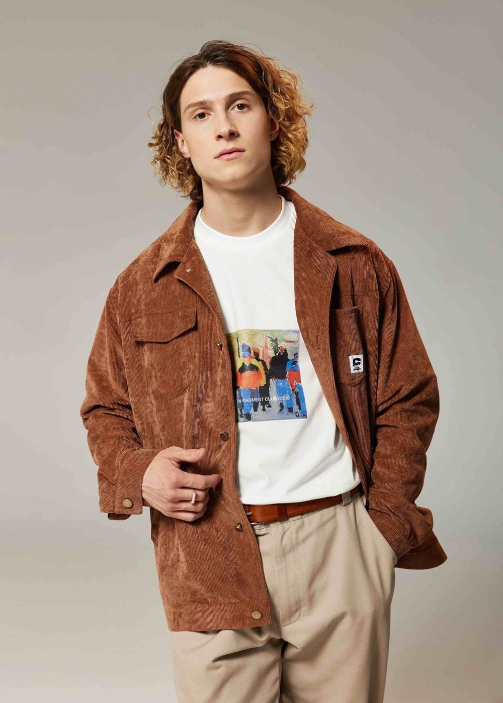 Куртка Called a Garment Corduroy work Карамельная