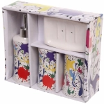 Набор для ванной из 4-х предметов керамический «Абстракция»