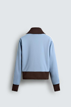 ZARA HARRY LAMBERT X DISNEY КУРТКА-ДЖОГГЕР КОНТРАСТНАЯ, НЕБЕСНО-ГОЛУБОЙ