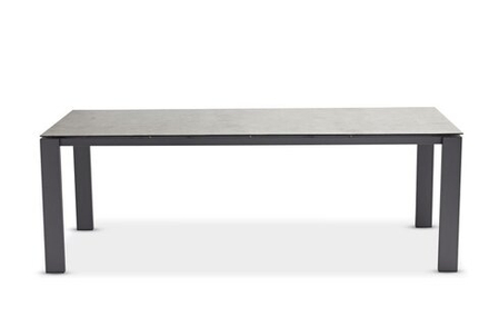 Lyon-Sater 220A, комплект обеденной мебели антрацит/серый, алюминий/спеченный камень/тик