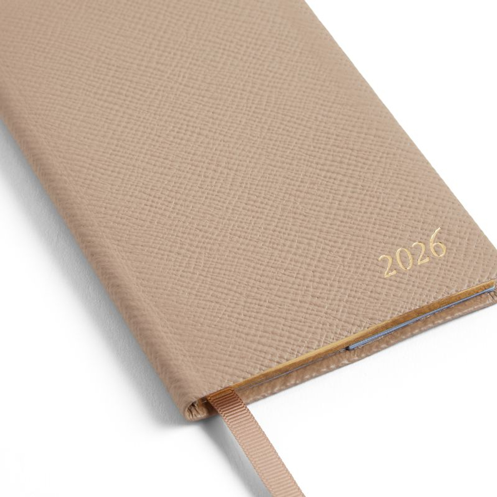 Smythson Ежедневник 2026 Panama Weekly Diary with Pocket, Navy