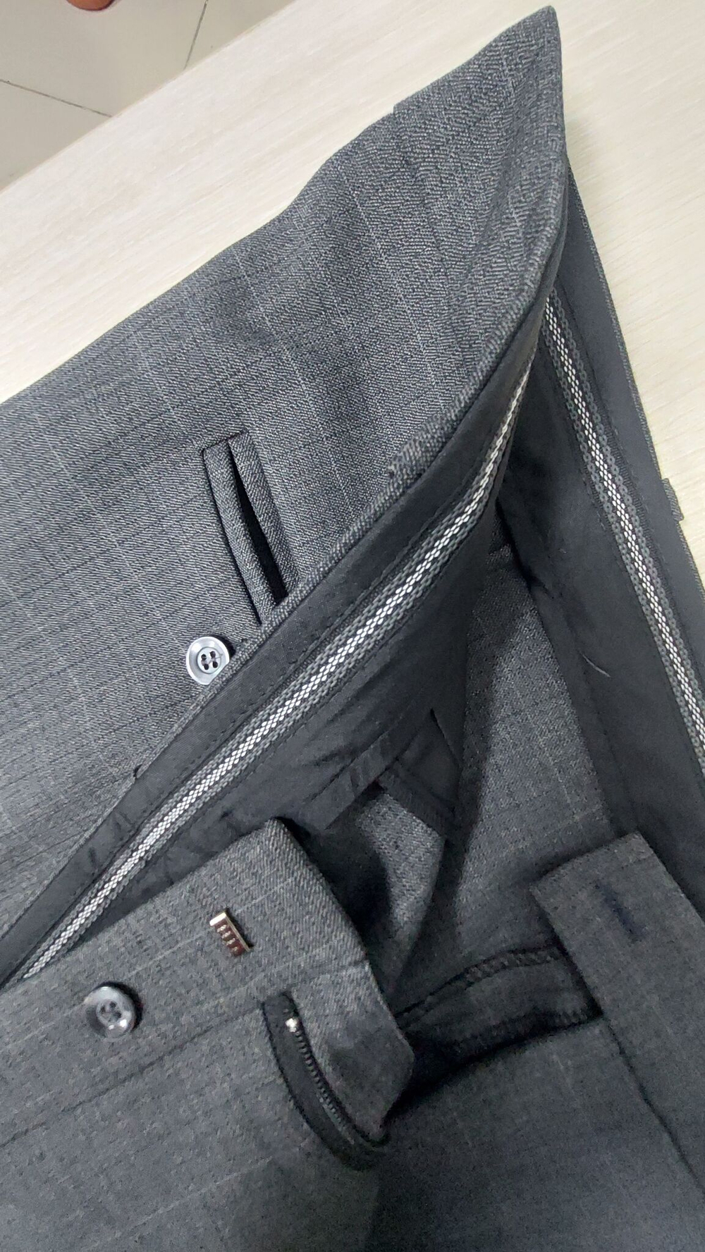 Брюки мужские серые демисезонные осенние весенние классические классика теплые шерстяные полушерсть костюмные офисные строгие деловые прямые 62 размер 8XL 42