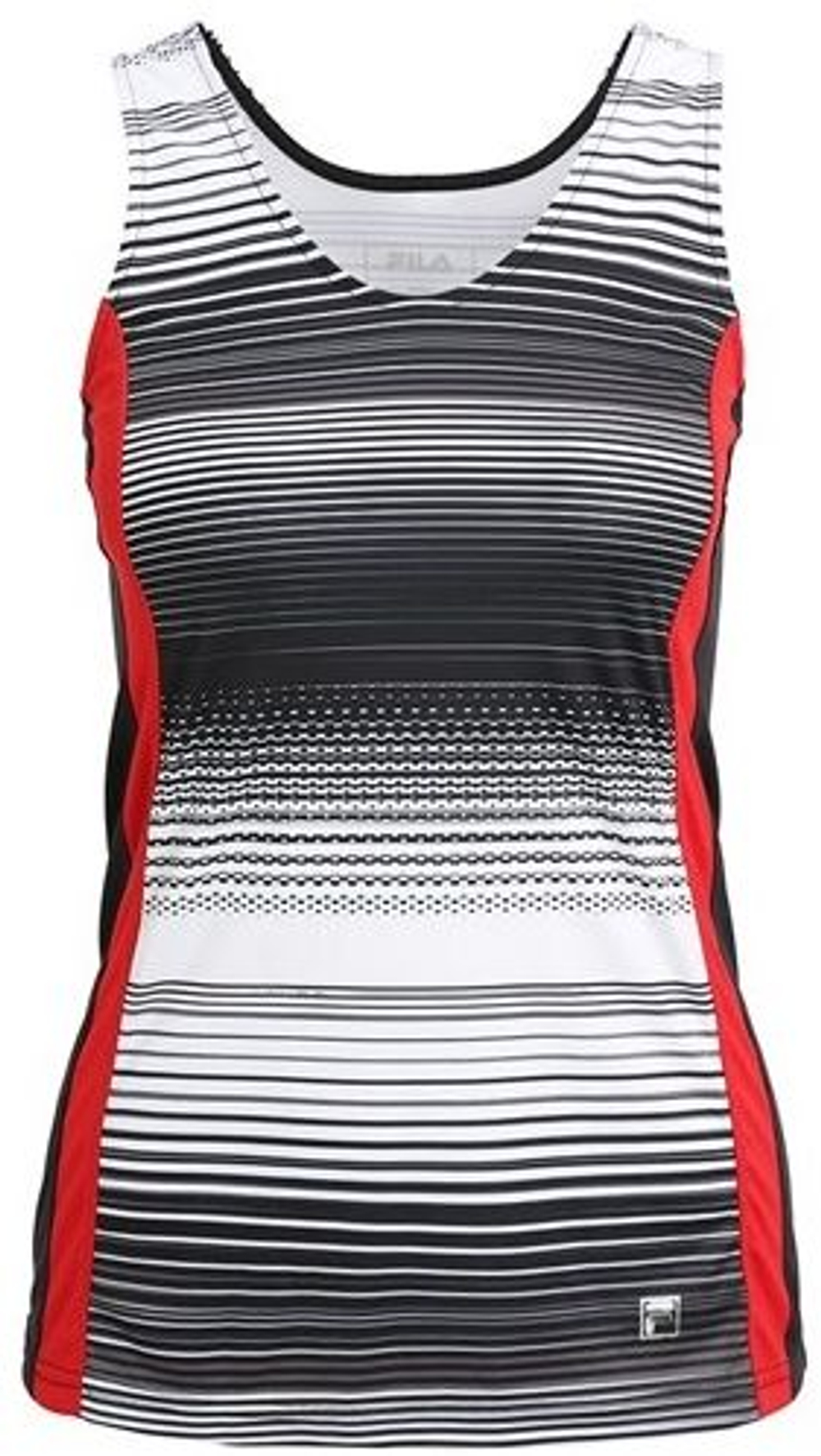 Топ теннисный Fila Top Taria - black/white stripe