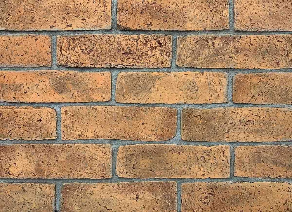 Плитка-спил клинкерного кирпича, NF14, 240x14x71 желто-коричневая - для фасада и внутренней отделки