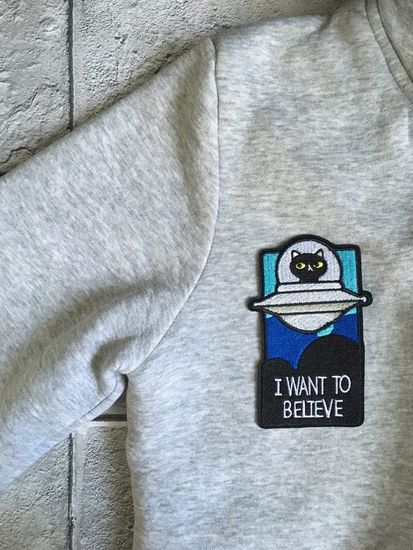 Нашивка на рюкзак и на одежду. I want to Believe